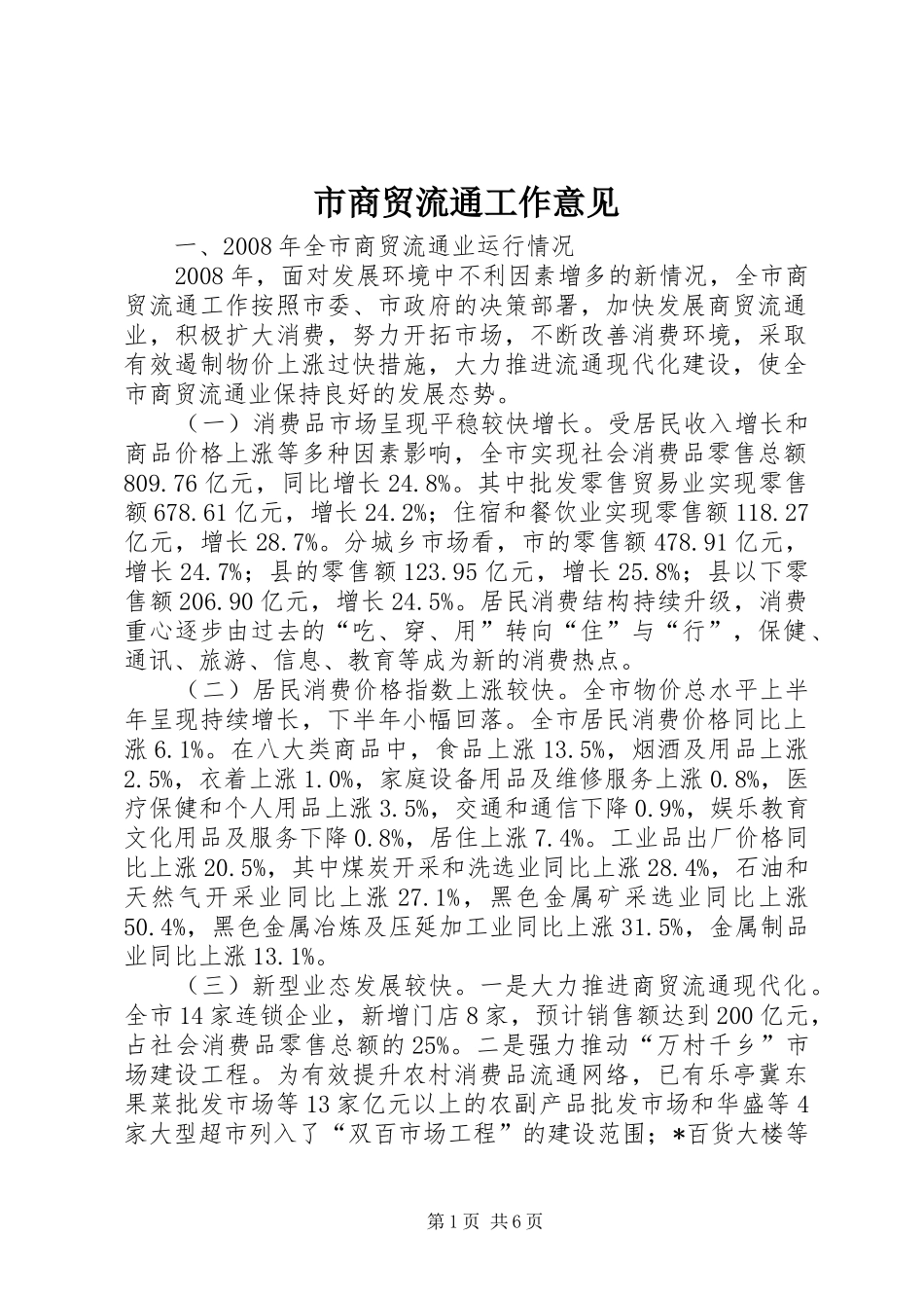 2024年市商贸流通工作意见_第1页