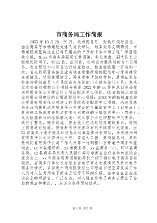 2024年市商务局工作简报