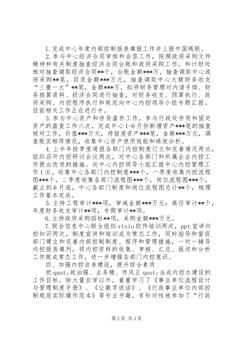 2024年内部控制办公室工作总结_第2页