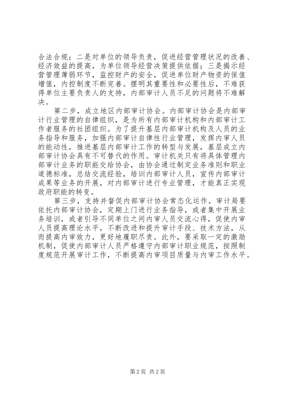 2024年内部审计创新发展经验交流材料_第2页