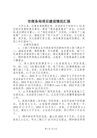 2024年市商务局项目建设情况汇报