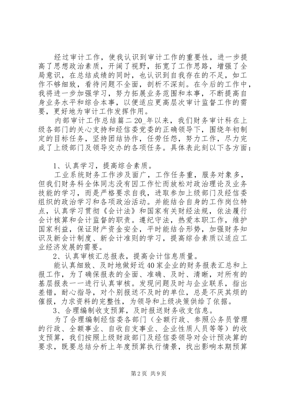 2024年内部审计工作总结_第2页