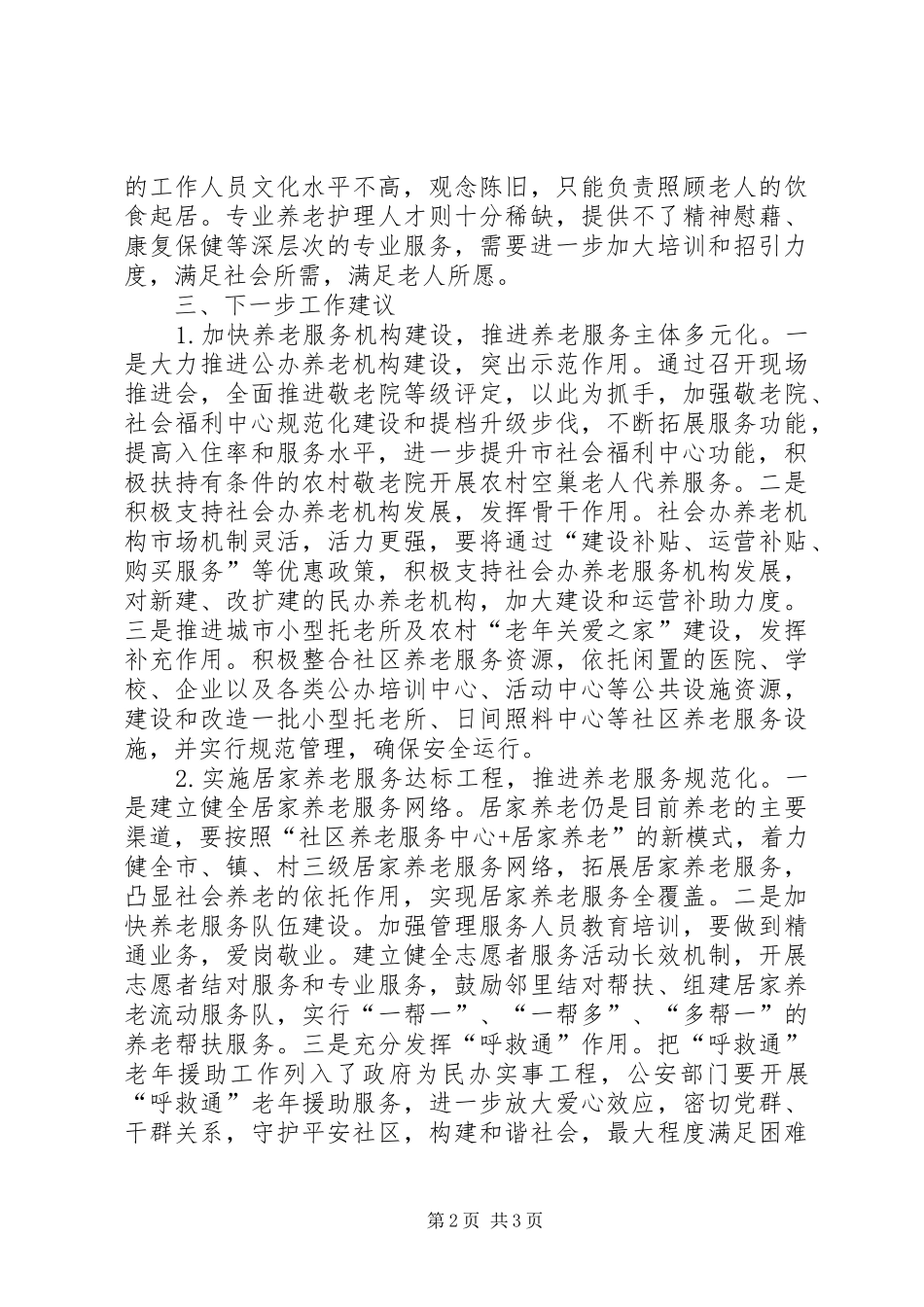 2024年市社会养老服务体系建设情况调研报告_第2页