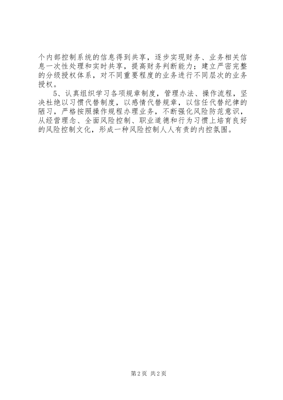 2024年内控体制建设工作总结_第2页