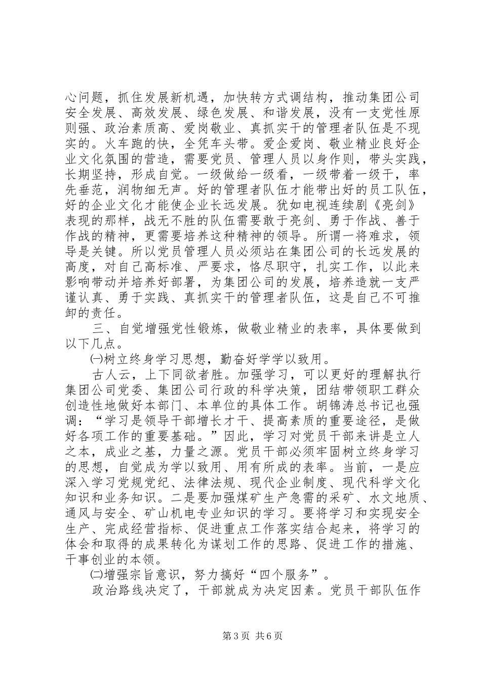 2024年能源集团党性锻炼经验交流_第3页