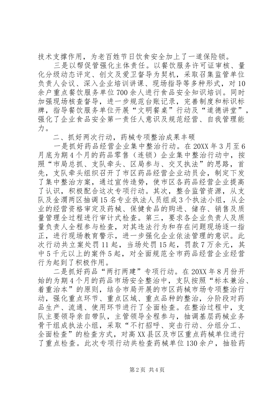 2024年市食品药品稽查支队经验材料_第2页
