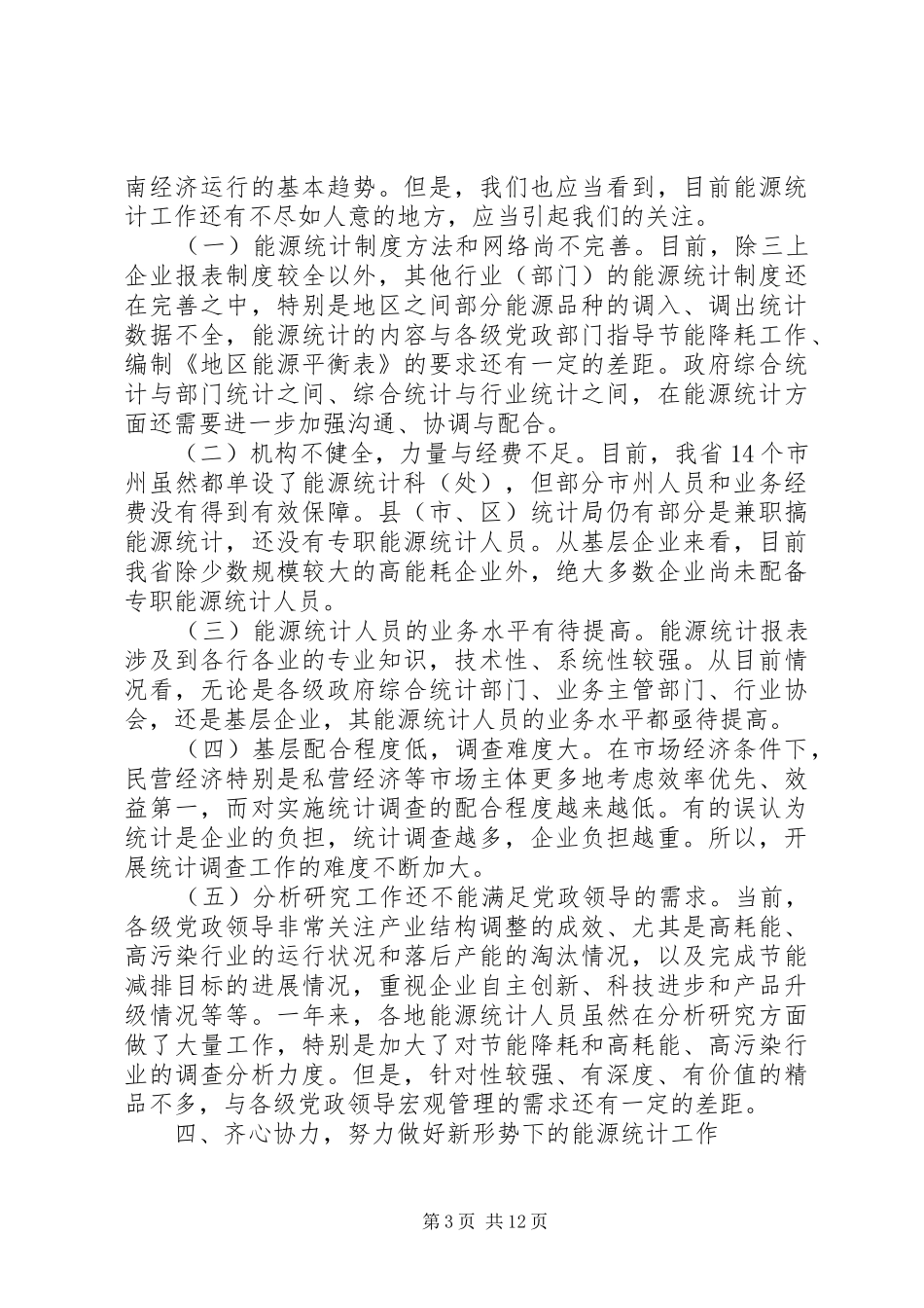 2024年能源统计工作会议致辞_第3页