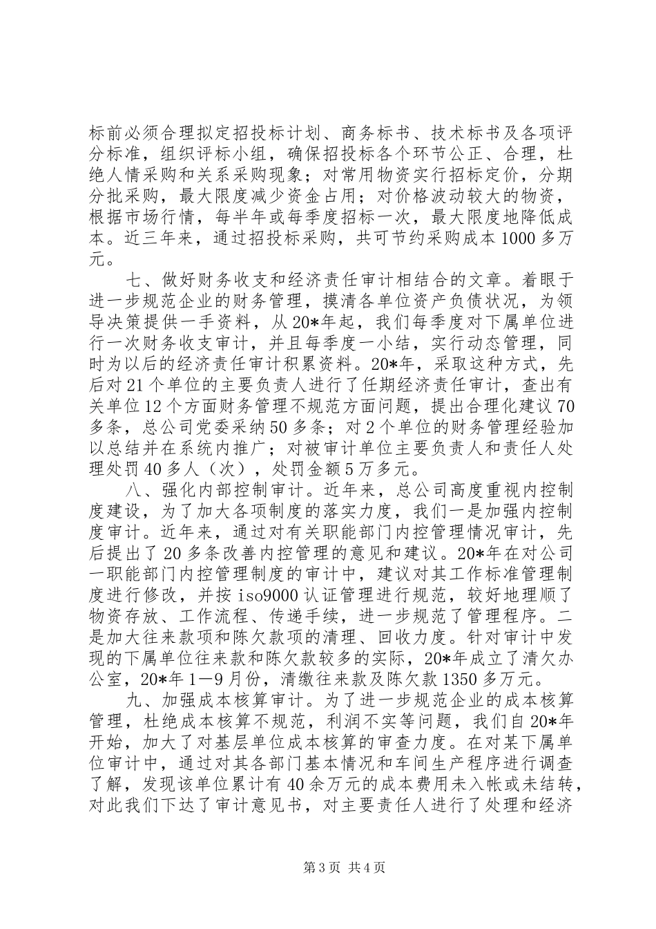 2024年市电业公司审计部事迹材料_第3页