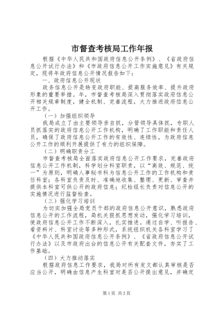 2024年市督查考核局工作年报