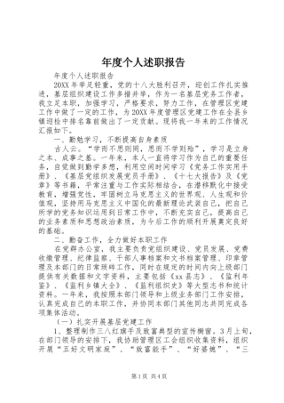 2024年年度个人述职报告