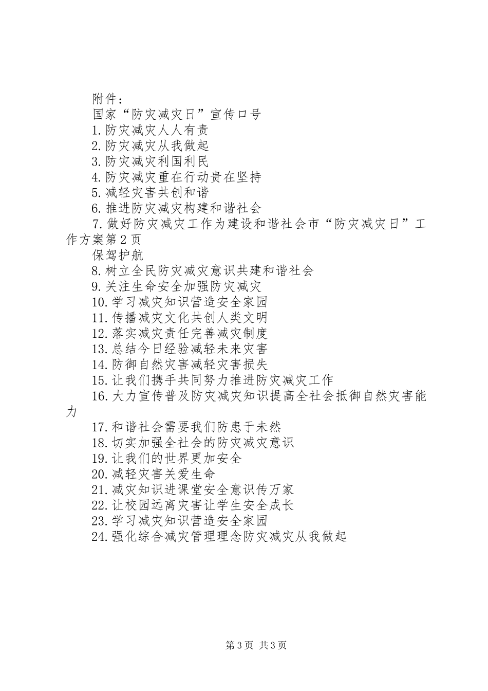 2024年市防灾减灾日工作方案_第3页
