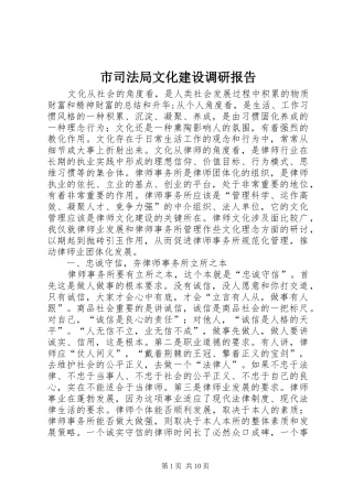 2024年市司法局文化建设调研报告