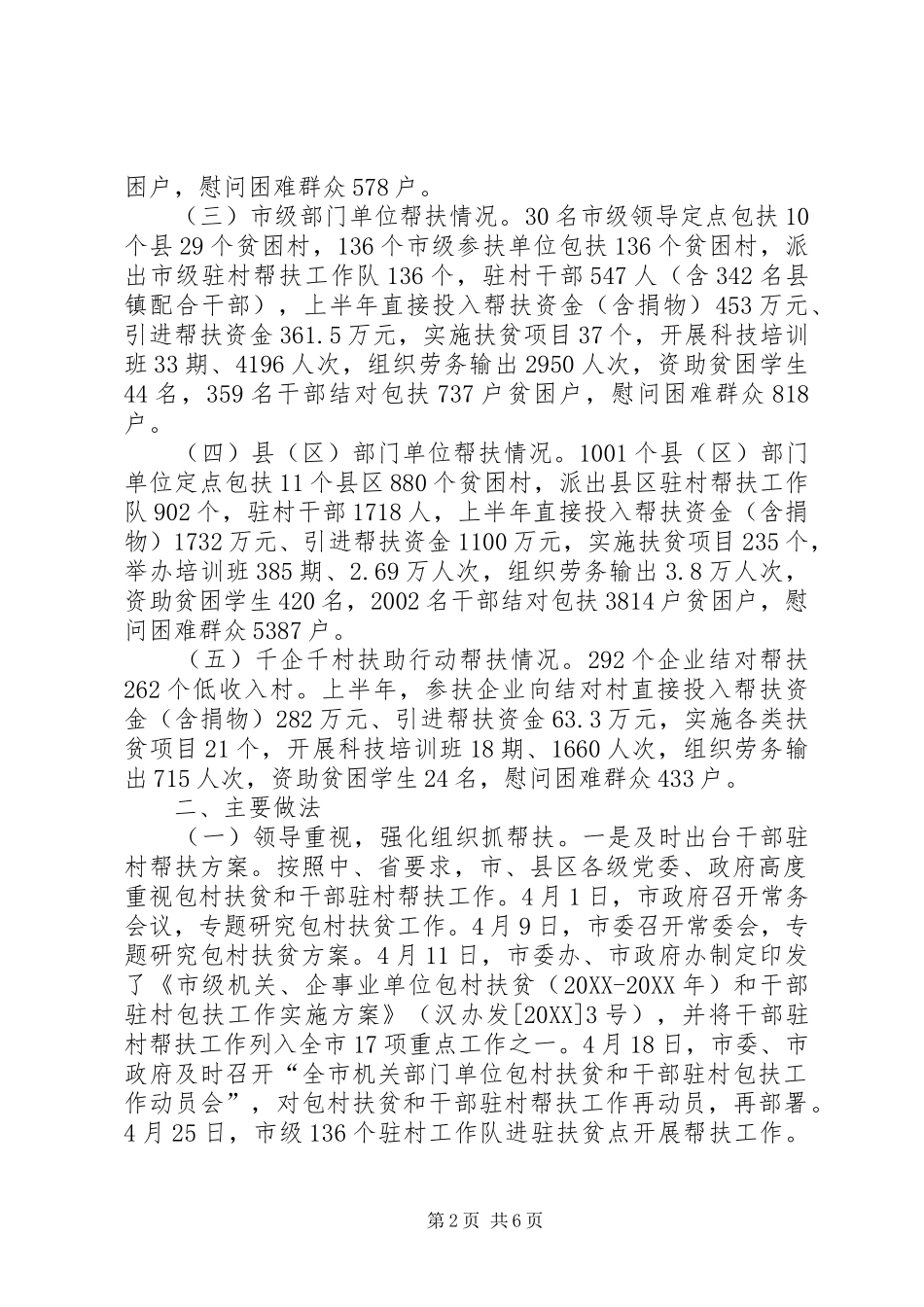2024年市扶贫开发办公室工作汇报_第2页