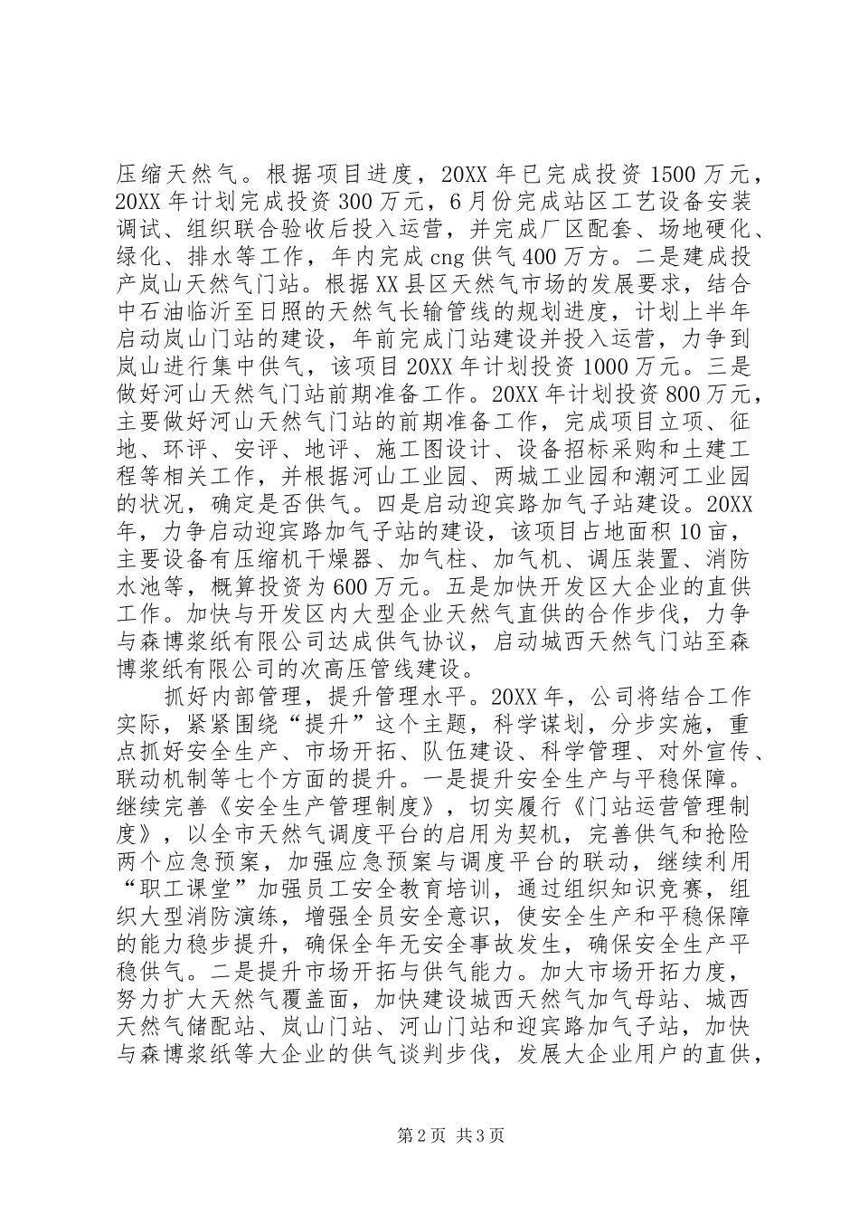 2024年市天然气公司工作要点_第2页