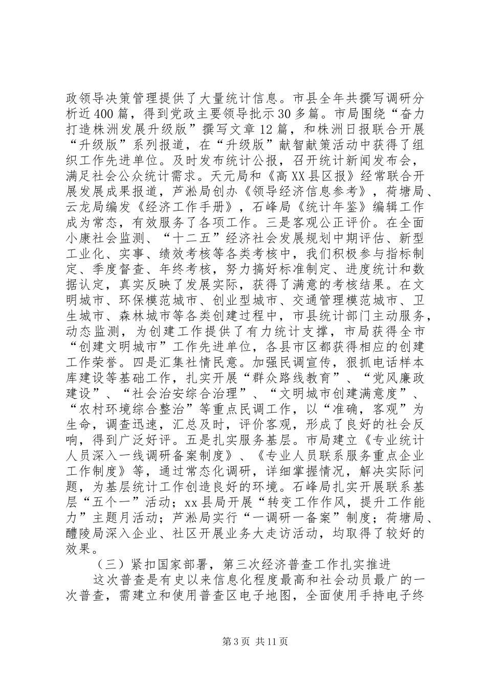 2024年市统计工作总结报告材料_第3页