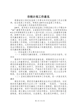 2024年市统计局工作意见