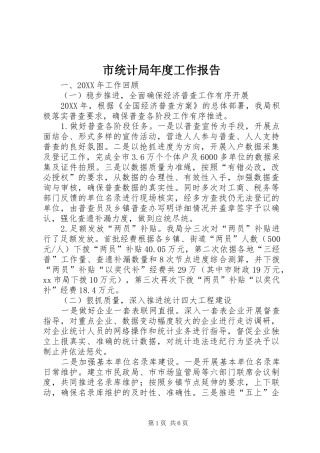 2024年市统计局年度工作报告