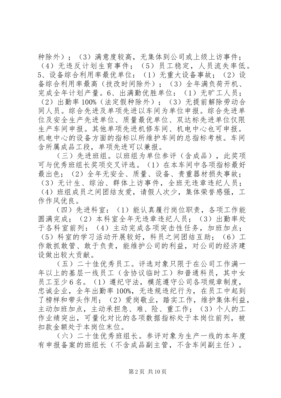 2024年年度评优评先方案_第2页
