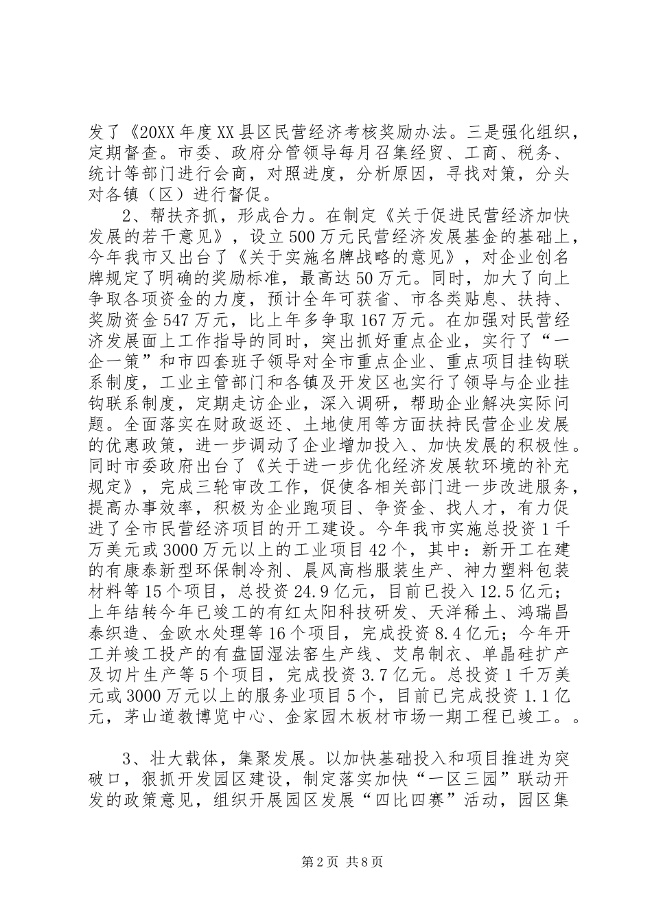 2024年年度全市民营经济发展工作情况汇报_第2页