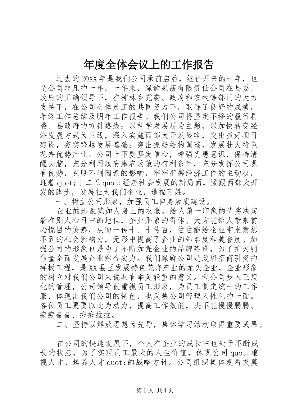 2024年年度全体会议上的工作报告_第1页