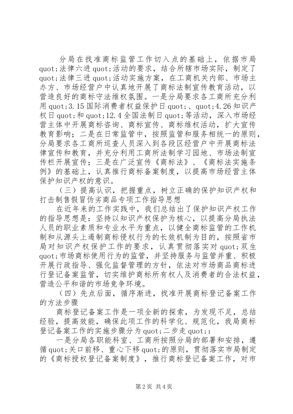 2024年市工商局打击侵权假冒专项行动工作汇报_第2页