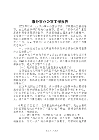 2024年市外事办公室工作报告