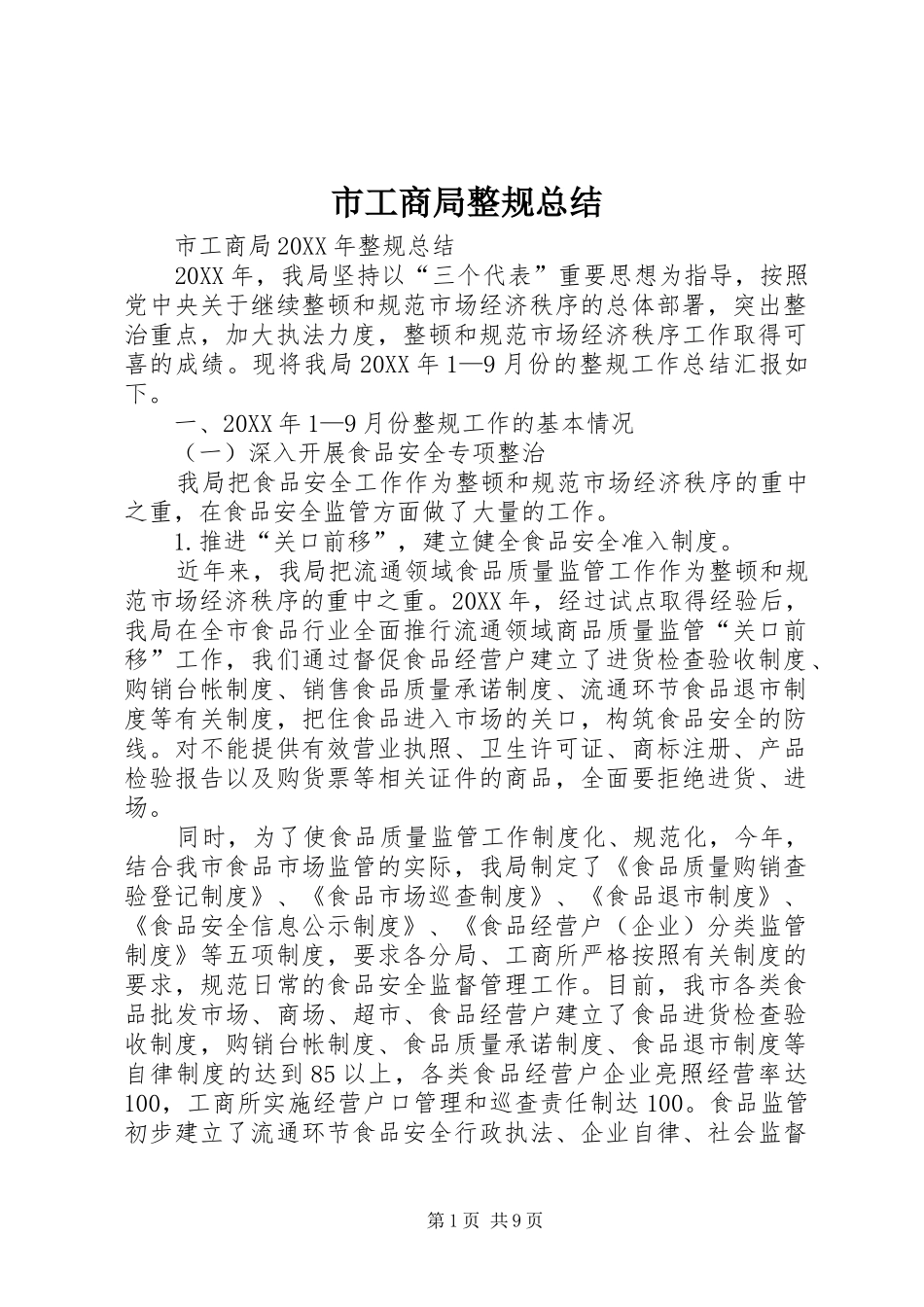 2024年市工商局整规总结_第1页