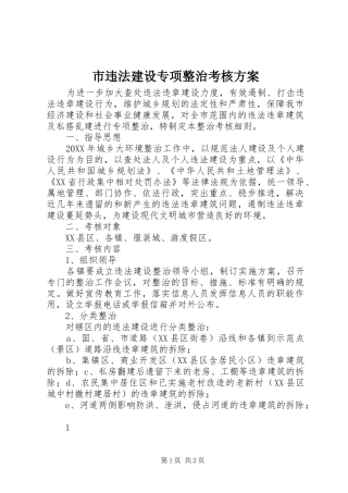 2024年市违法建设专项整治考核方案