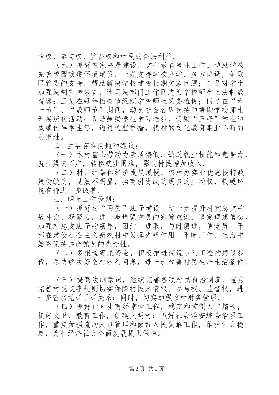 2024年年度乡村工作总结_第2页