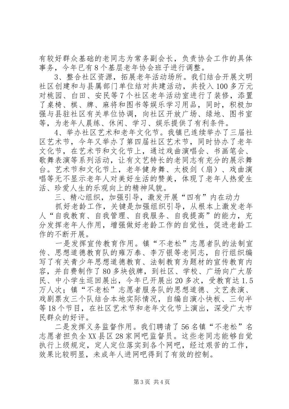 2024年年度乡镇镇老龄工作总结_第3页