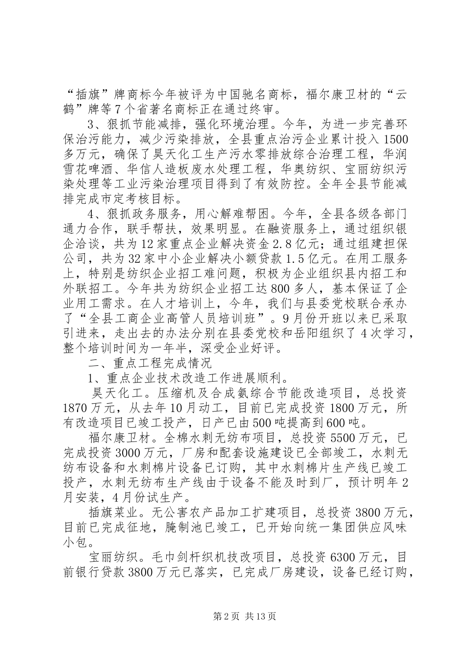 2024年市工信局年度工作总结_第2页