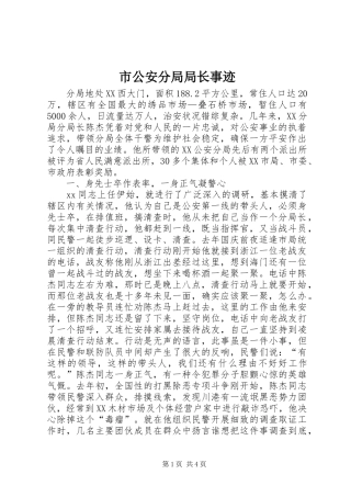 2024年市公安分局局长事迹