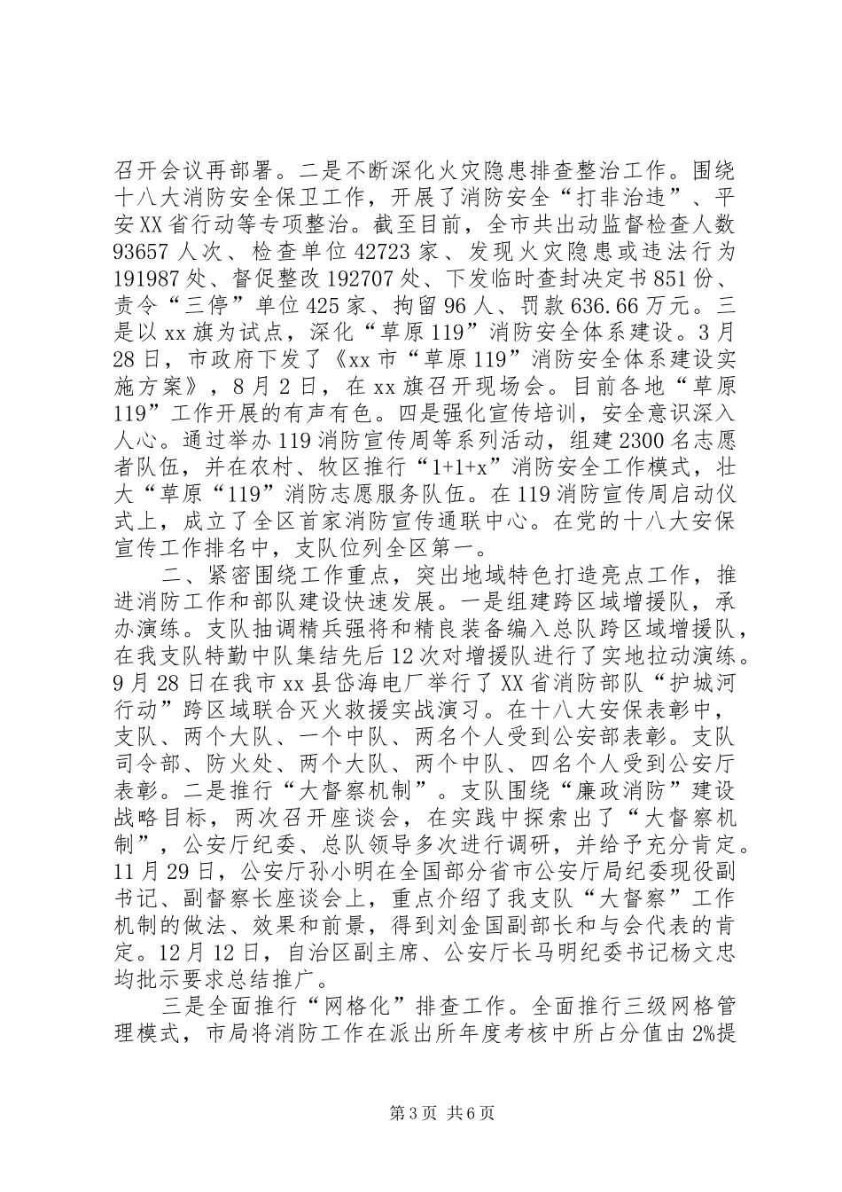 2024年市公安消防支队年度工作总结_第3页