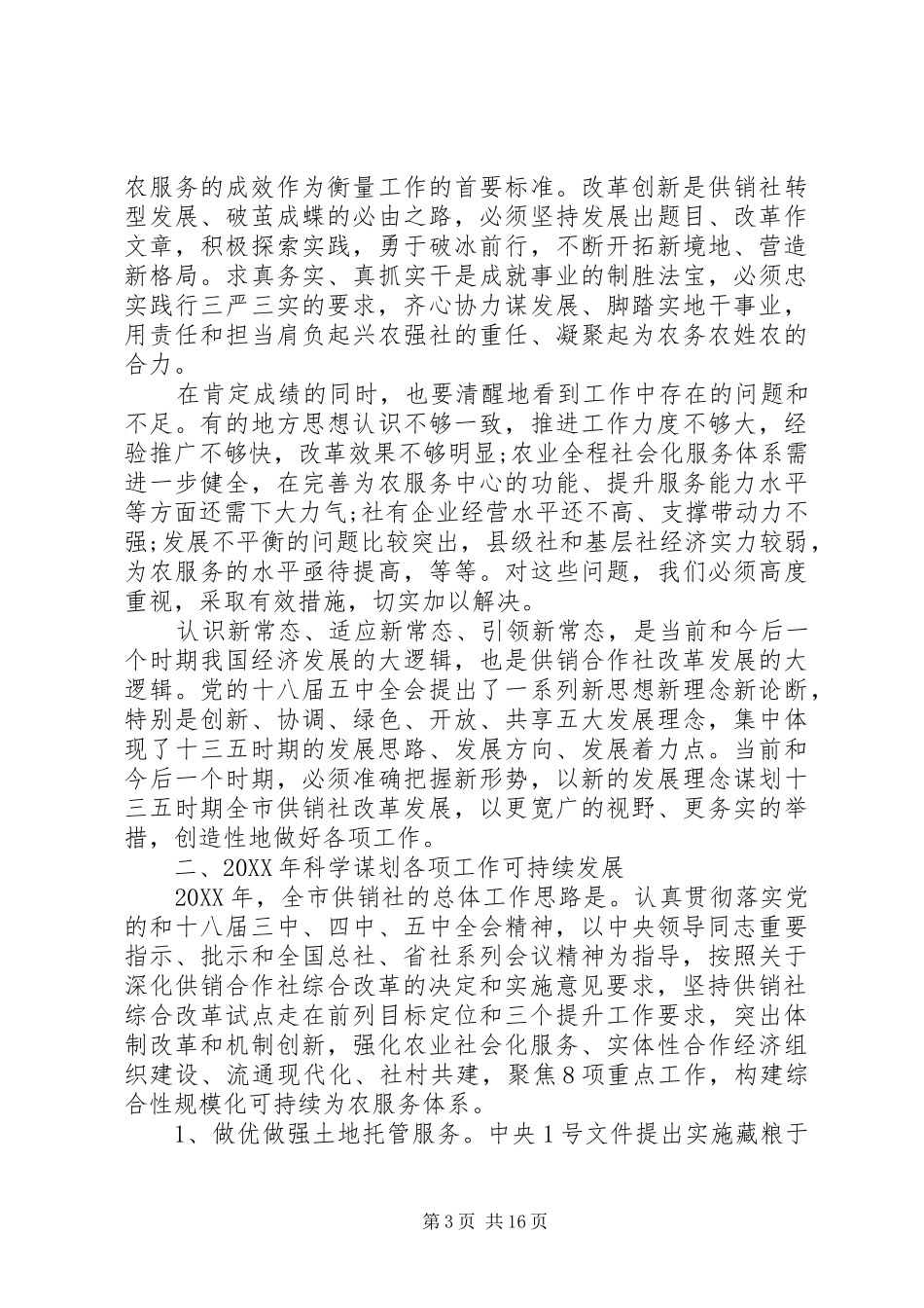 2024年市供销社工作会议致辞_第3页