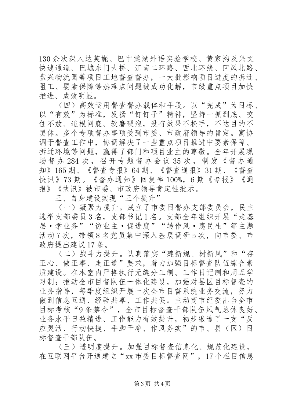 2024年市委目督办年度工作总结_第3页