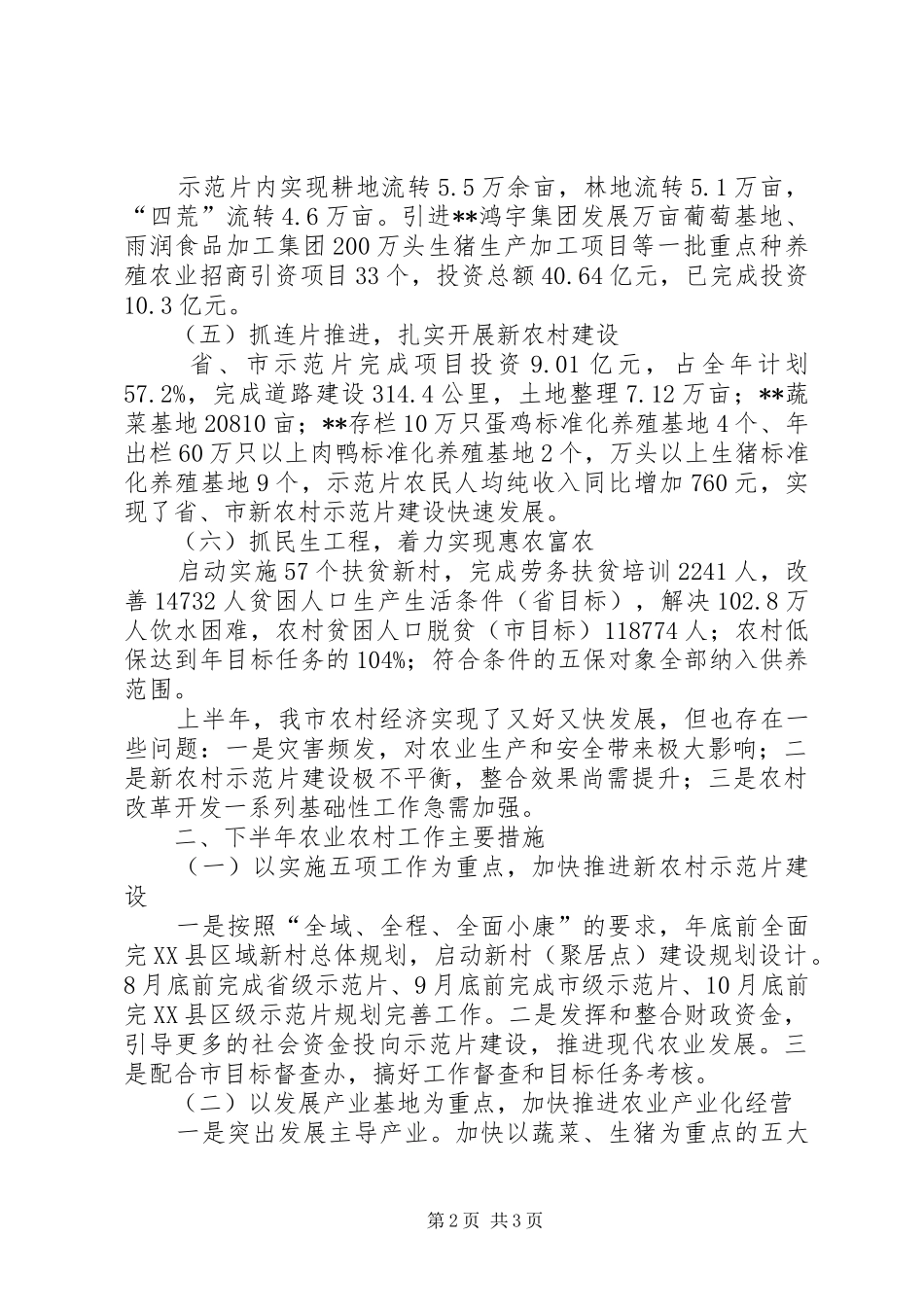 2024年市委农办工作总结_第2页