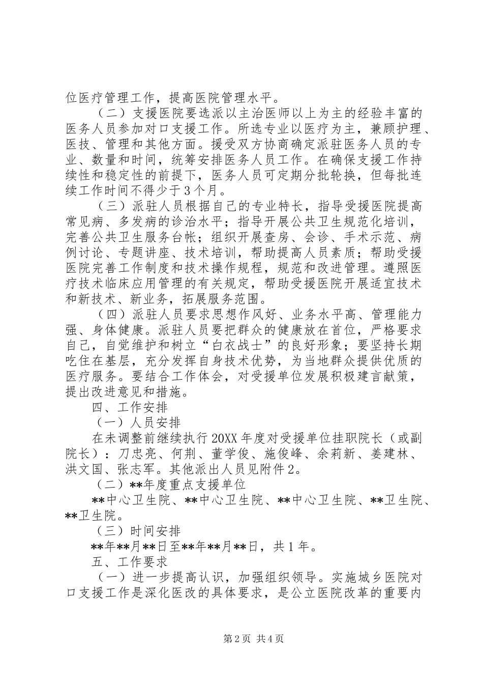 2024年市级医疗卫生单位对口支援乡镇卫生院实施方案_第2页