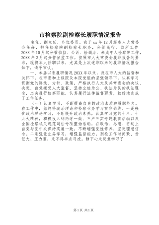 2024年市检察院副检察长履职情况报告