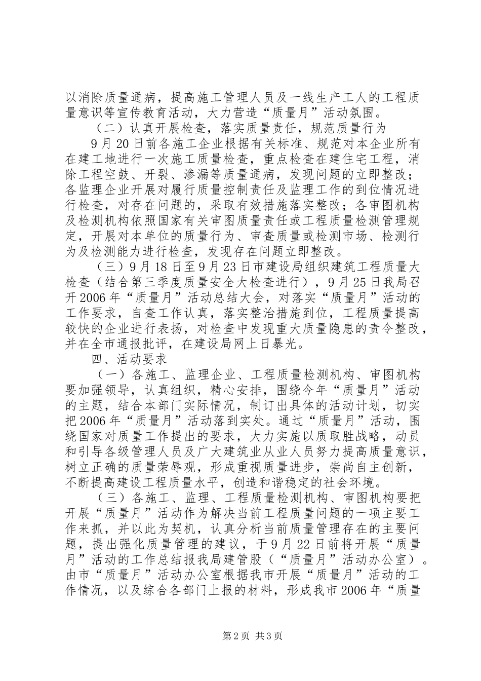 2024年市建筑业质量月活动方案_第2页