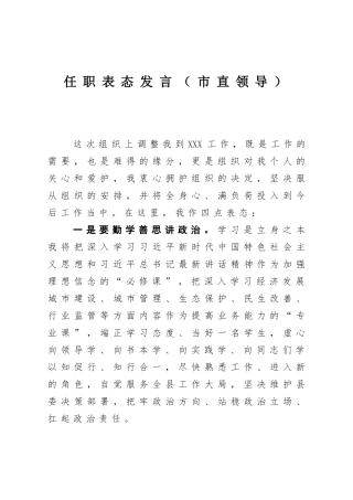 任职表态发言6篇