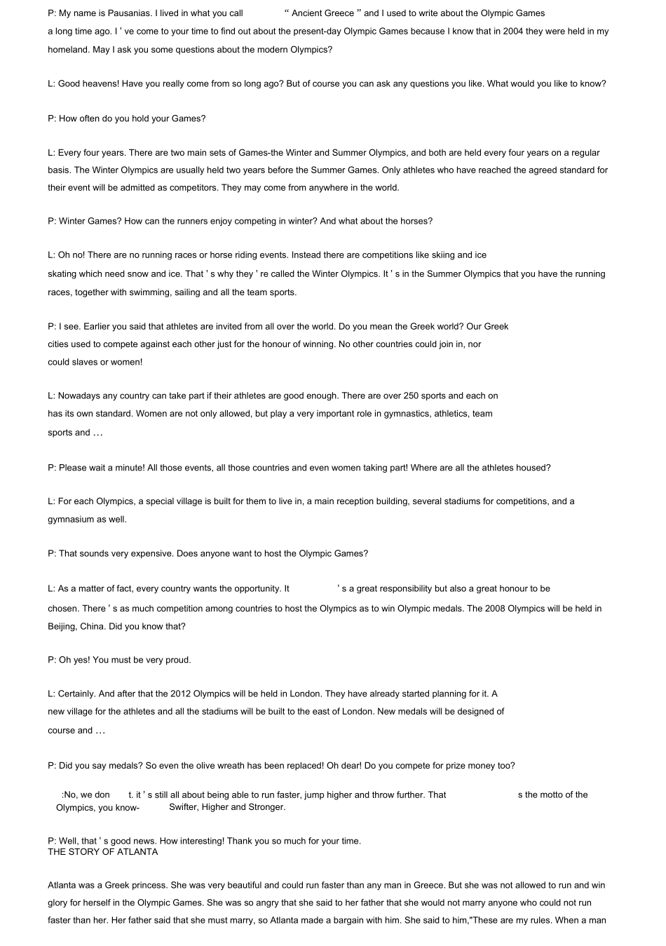 人教版高一英语必修二英语课文原文_第2页