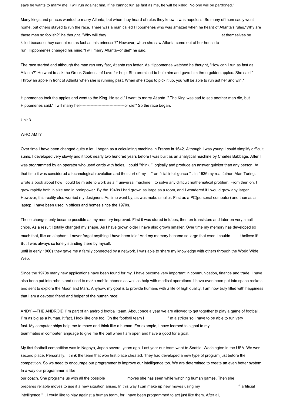 人教版高一英语必修二英语课文原文_第3页