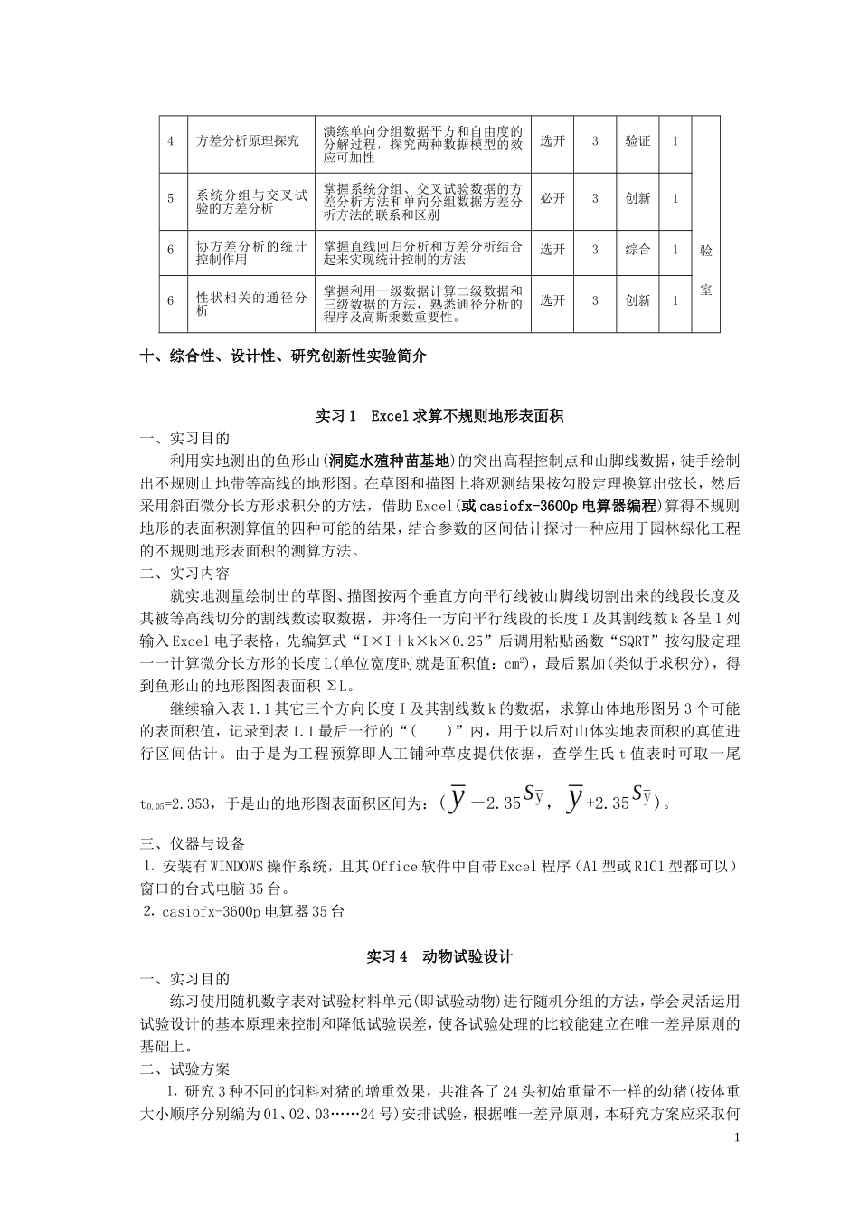 实验教学大纲---试验统计学_第2页