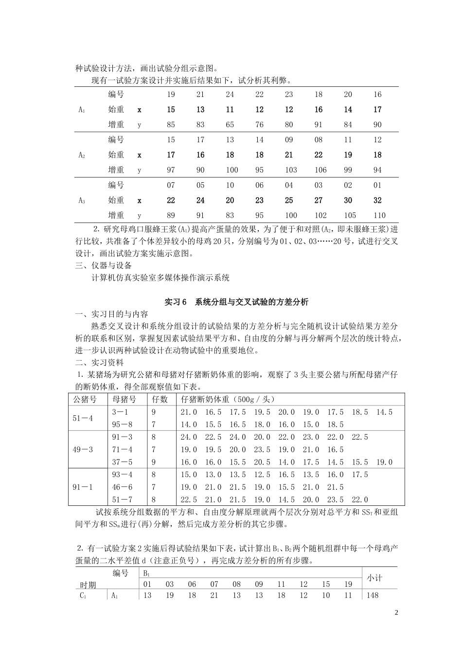 实验教学大纲---试验统计学_第3页