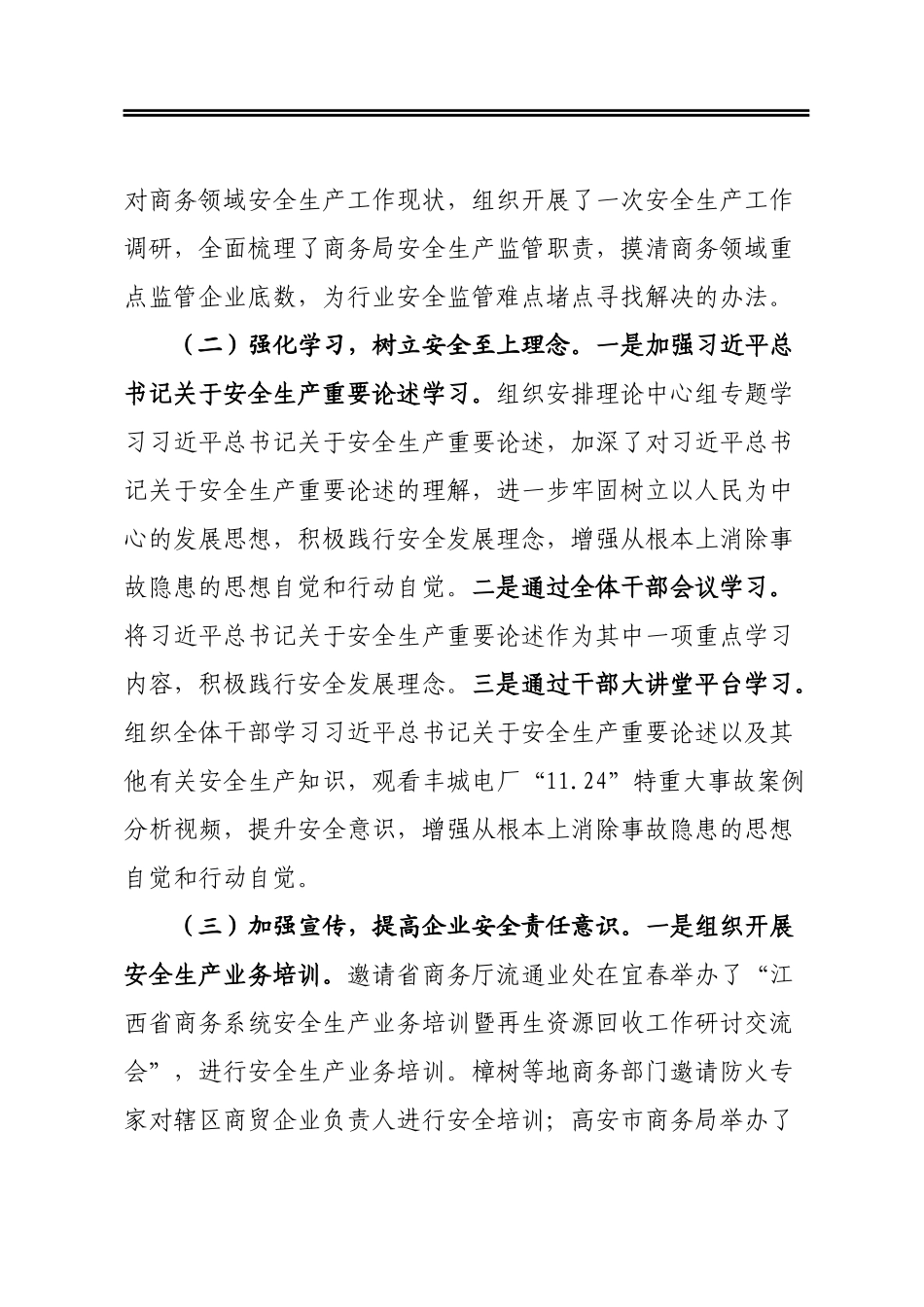 市商务局关于商贸安全专项整治三年行动2020年工作总结_第2页