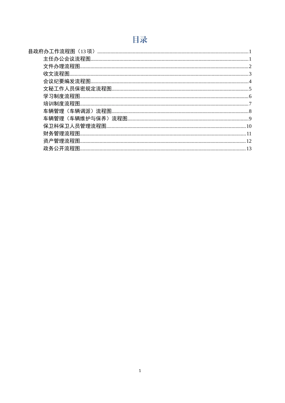 县政府办工作流程图13项_第1页
