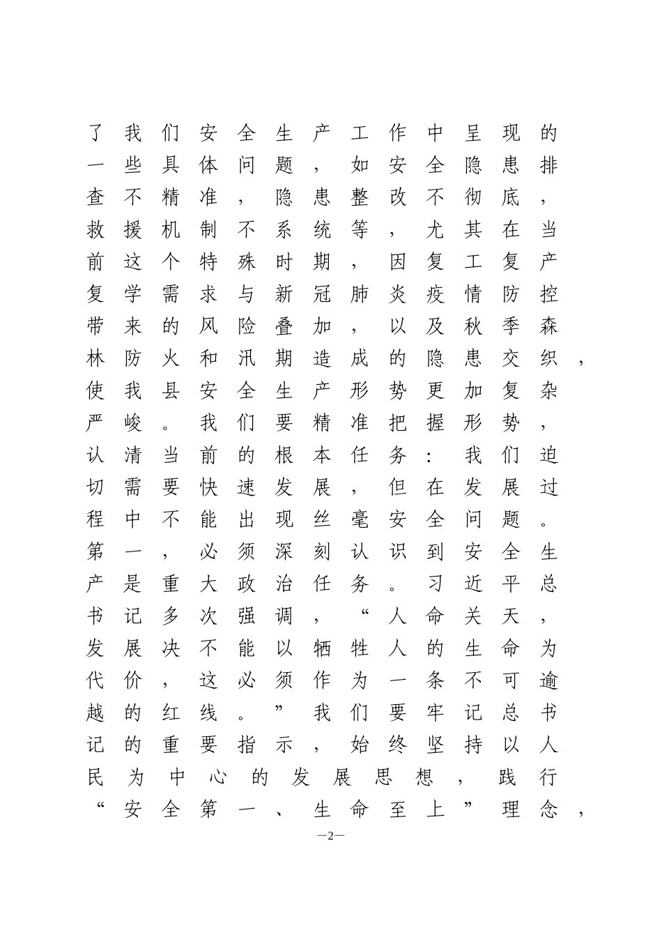 在2020年第X次安委会全体会议上的讲话_第2页