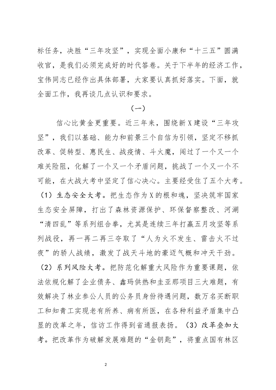 在2020年全区经济工作会议上的讲话_第2页