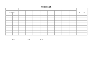 员工培训计划表