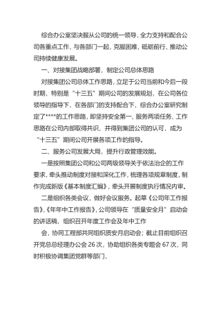 综合办公室主任今后工作思路